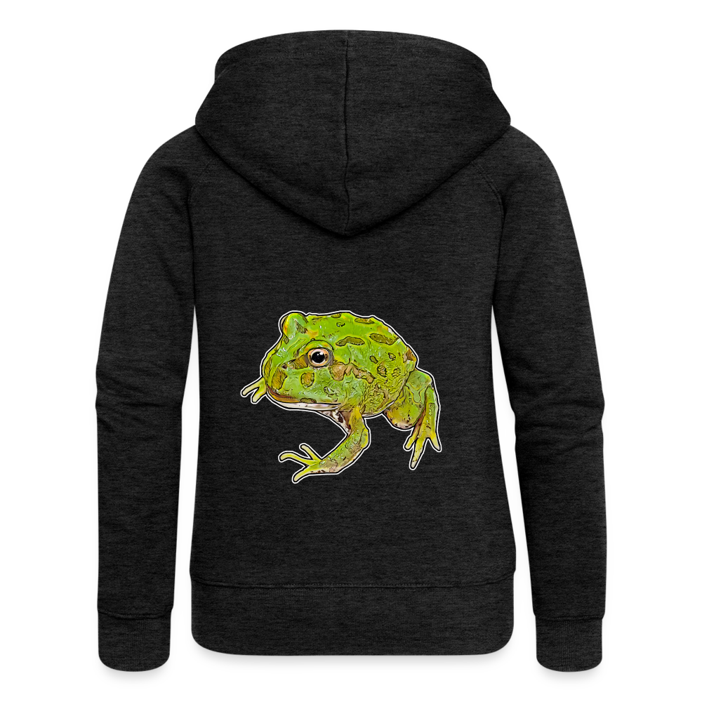 Frauen Zip-Hoodie Ceratophrys cranwelli Peppermint Blue - Anthrazit