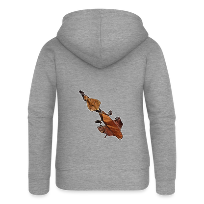 Frauen Zip-Hoodie Phyllocrania paradoxa female - Grau meliert