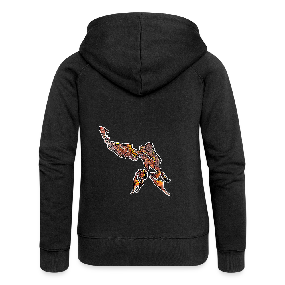 Frauen Zip-Hoodie Phyllocrania paradoxa male - Schwarz