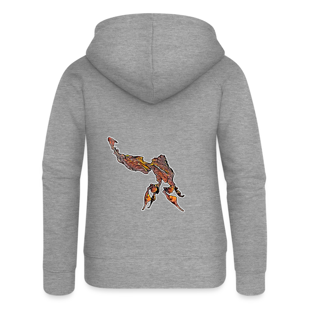 Frauen Zip-Hoodie Phyllocrania paradoxa male - Grau meliert