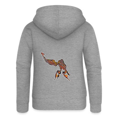 Frauen Zip-Hoodie Phyllocrania paradoxa male - Grau meliert
