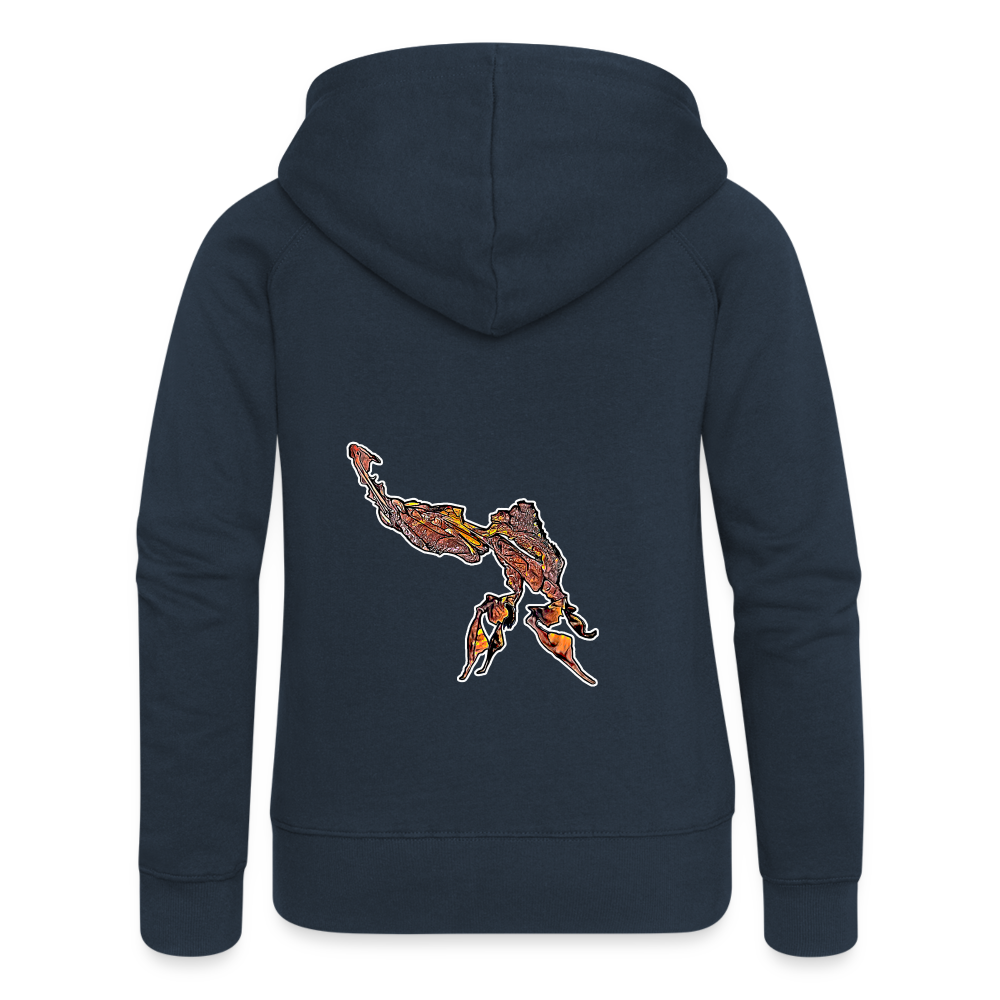 Frauen Zip-Hoodie Phyllocrania paradoxa male - Navy