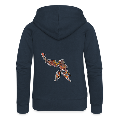 Frauen Zip-Hoodie Phyllocrania paradoxa male - Navy