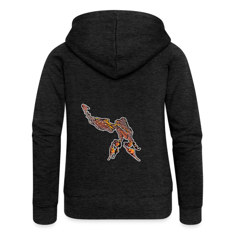 Frauen Zip-Hoodie Phyllocrania paradoxa male - Anthrazit