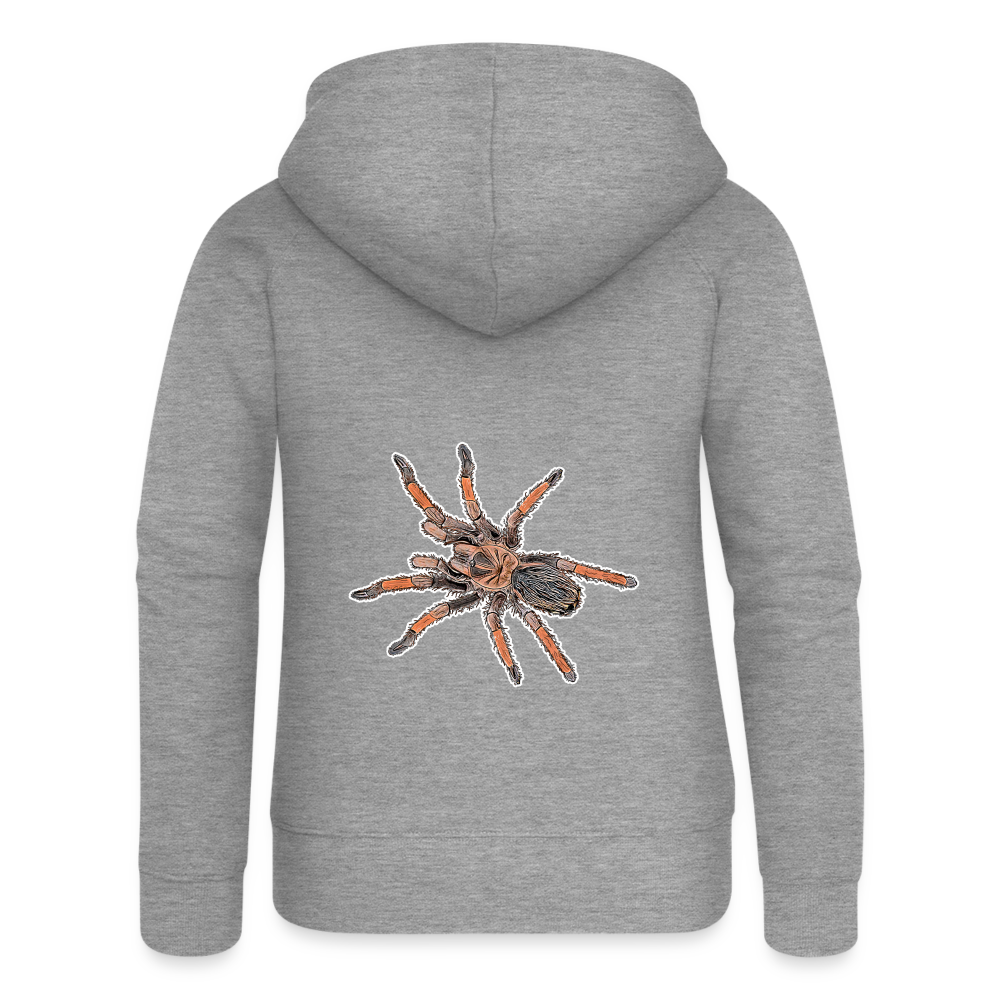Frauen Zip-Hoodie Brachypelma emilia - Grau meliert