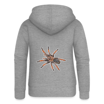 Frauen Zip-Hoodie Brachypelma emilia - Grau meliert