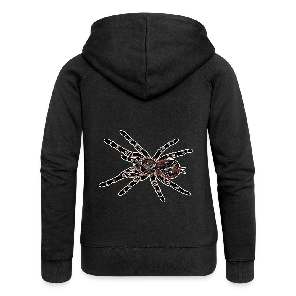 Frauen Zip-Hoodie Acanthoscurria geniculata - Schwarz
