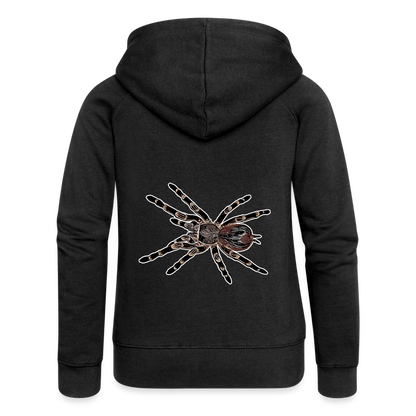 Frauen Zip-Hoodie Acanthoscurria geniculata - Schwarz