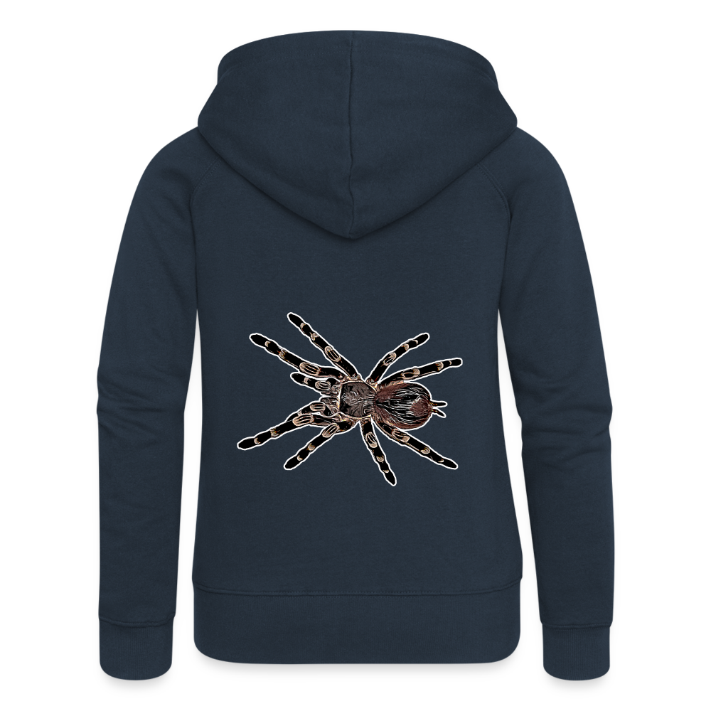 Frauen Zip-Hoodie Acanthoscurria geniculata - Navy