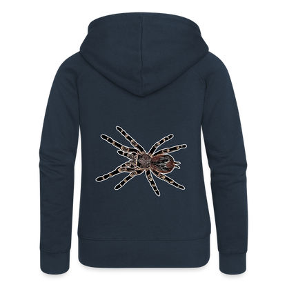 Frauen Zip-Hoodie Acanthoscurria geniculata - Navy