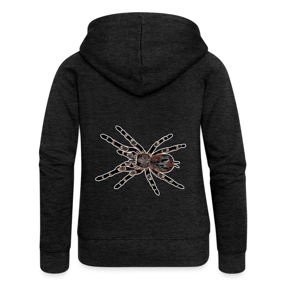 Frauen Zip-Hoodie Acanthoscurria geniculata - Anthrazit