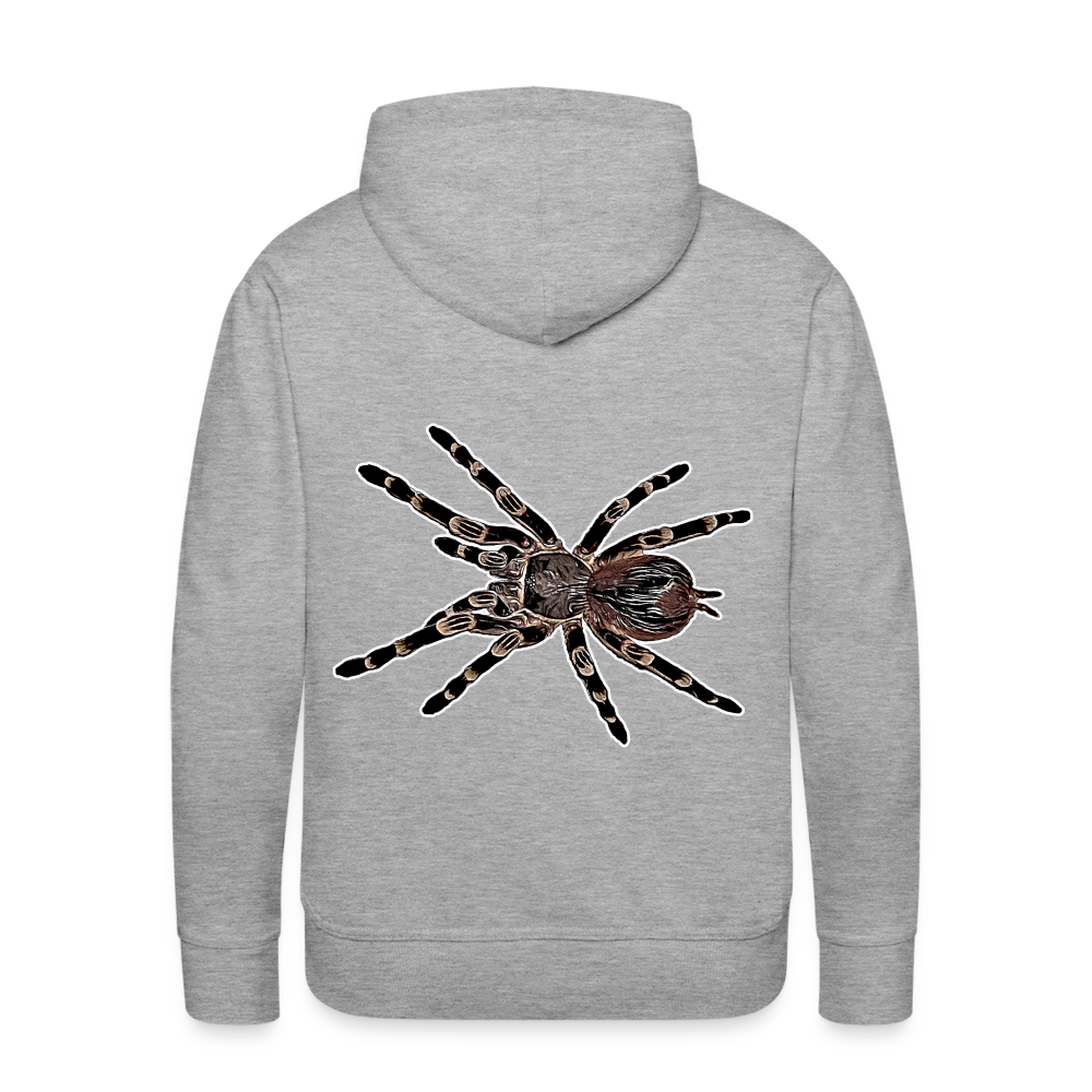 Männer Hoodie Acanthoscurria geniculata - Grau meliert