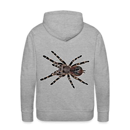 Männer Hoodie Acanthoscurria geniculata - Grau meliert