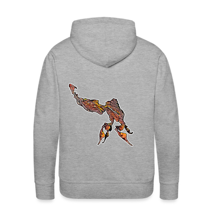 Männer Hoodie Phyllocrania paradoxa male - Grau meliert