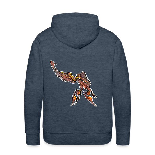 Männer Hoodie Phyllocrania paradoxa male - Jeansblau