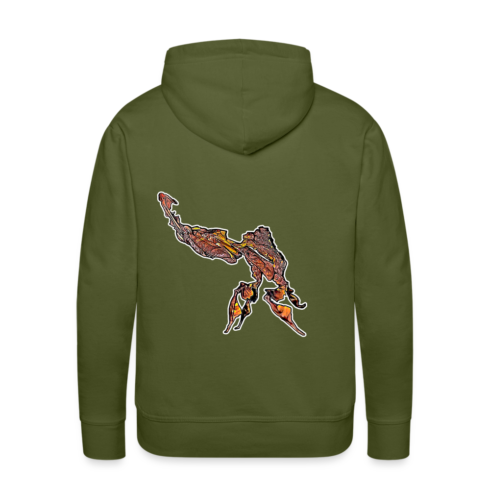 Männer Hoodie Phyllocrania paradoxa male - Olivgrün