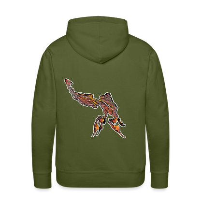 Männer Hoodie Phyllocrania paradoxa male - Olivgrün