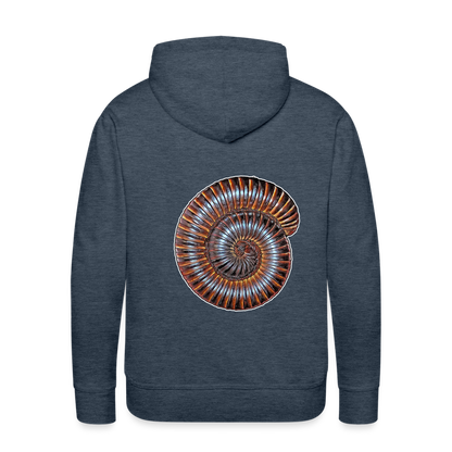 Männer Hoodie Archispirostreptus gigas - Jeansblau
