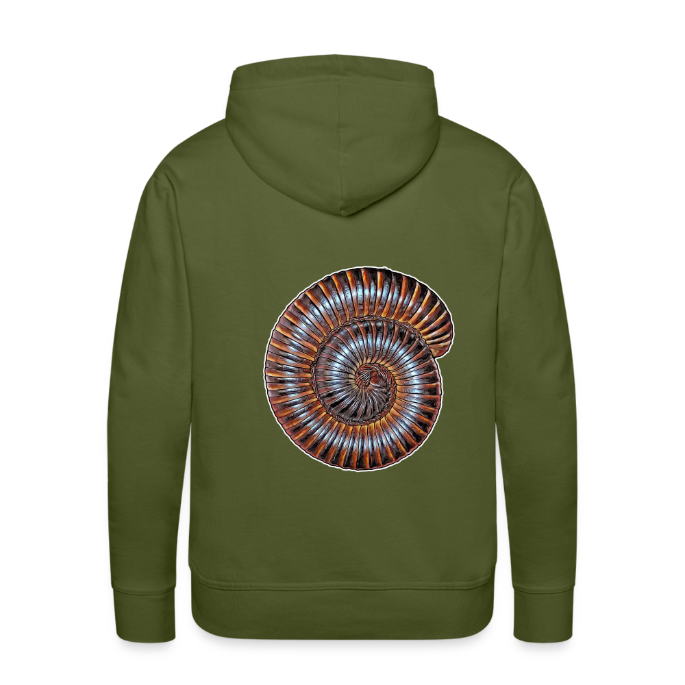 Männer Hoodie Archispirostreptus gigas - Olivgrün