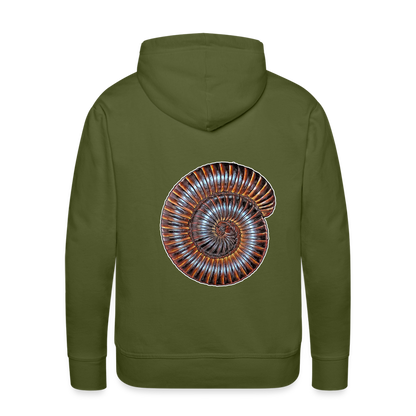 Männer Hoodie Archispirostreptus gigas - Olivgrün