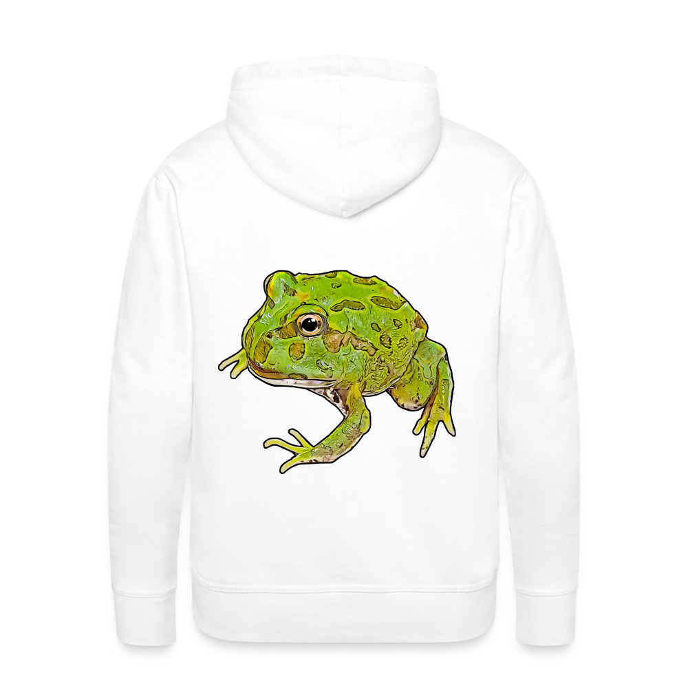 Männer Hoodie Ceratophrys cranwelli Peppermint Blue - weiß