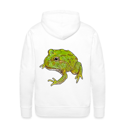 Männer Hoodie Ceratophrys cranwelli Peppermint Blue - weiß