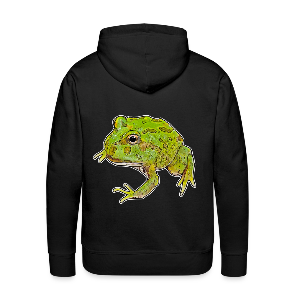 Männer Hoodie Ceratophrys cranwelli Peppermint Blue - Schwarz