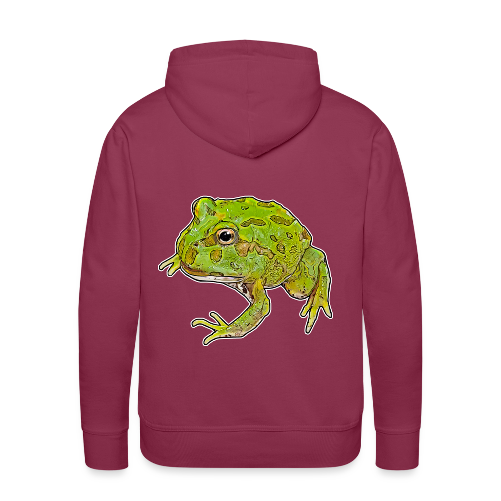 Männer Hoodie Ceratophrys cranwelli Peppermint Blue - Bordeaux