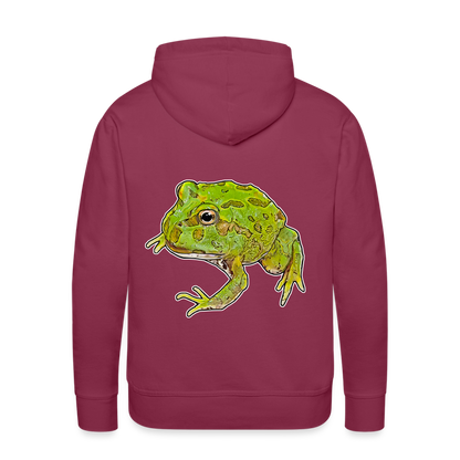 Männer Hoodie Ceratophrys cranwelli Peppermint Blue - Bordeaux