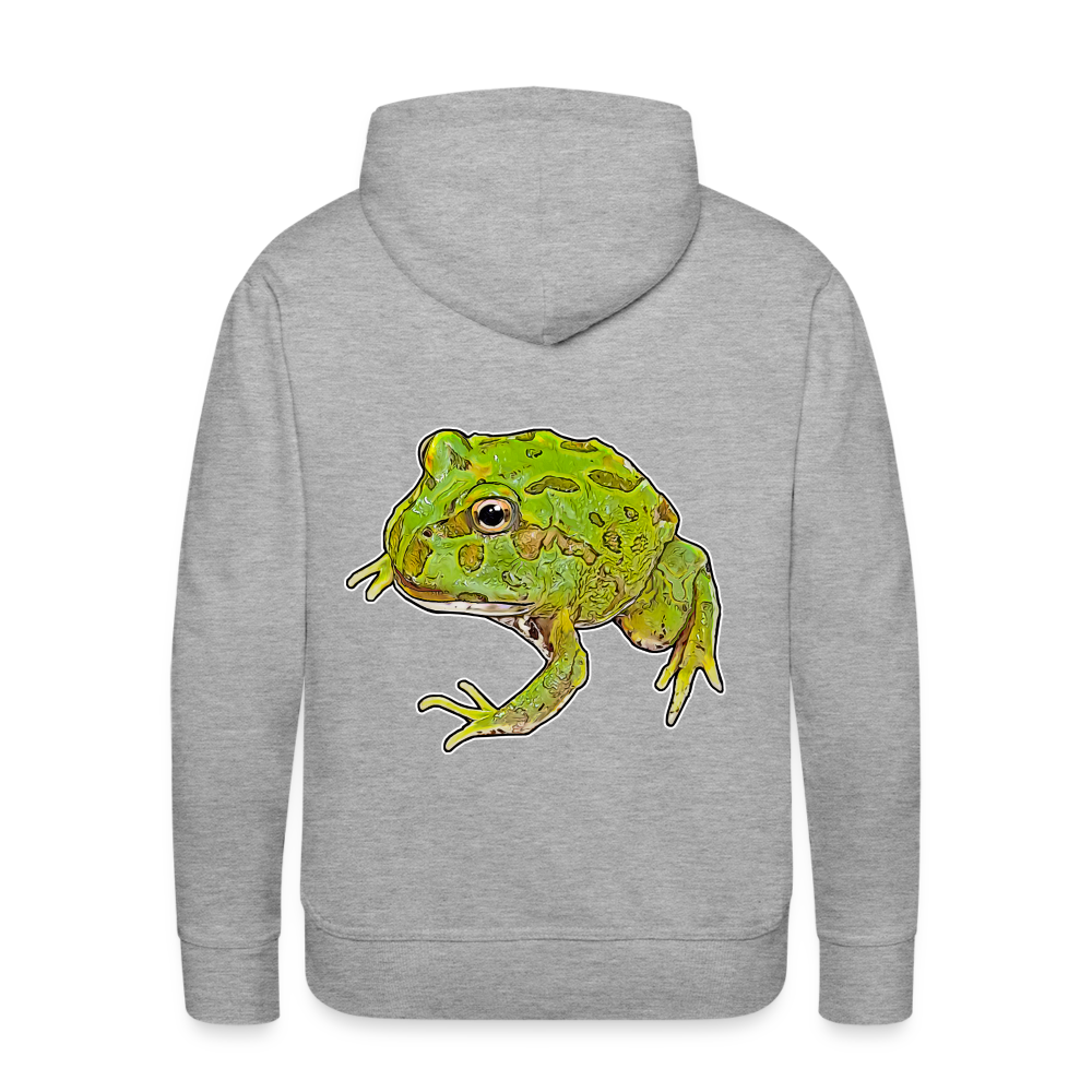Männer Hoodie Ceratophrys cranwelli Peppermint Blue - Grau meliert
