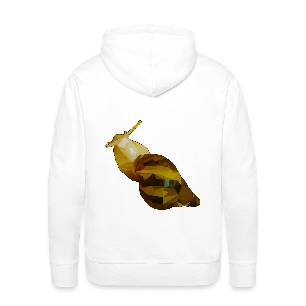 Männer Hoodie Achatina reticulata Low Poly - weiß