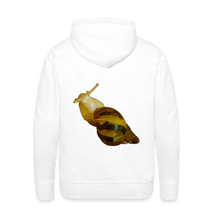 Männer Hoodie Achatina reticulata Low Poly - weiß