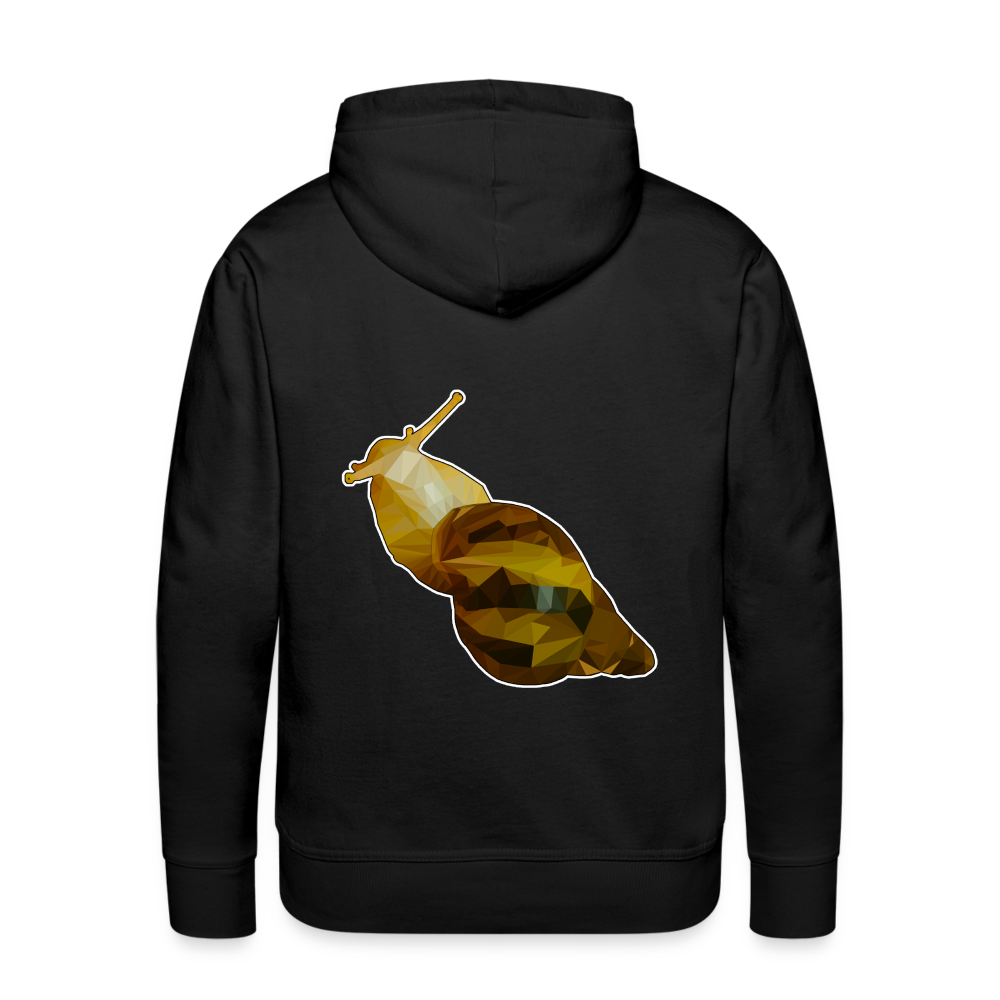 Männer Hoodie Achatina reticulata Low Poly - Schwarz