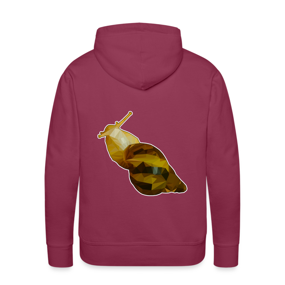 Männer Hoodie Achatina reticulata Low Poly - Bordeaux
