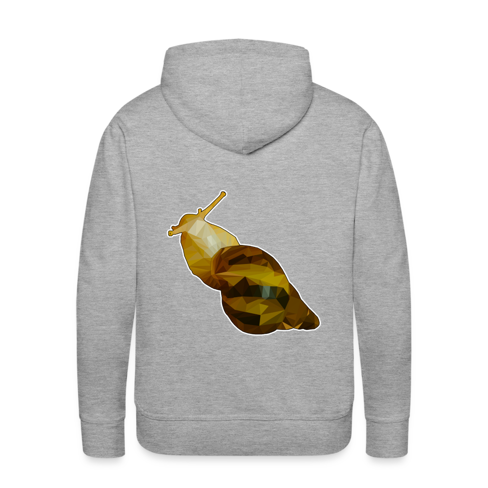 Männer Hoodie Achatina reticulata Low Poly - Grau meliert