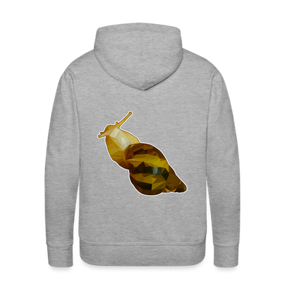 Männer Hoodie Achatina reticulata Low Poly - Grau meliert