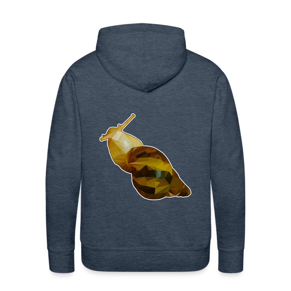 Männer Hoodie Achatina reticulata Low Poly - Jeansblau