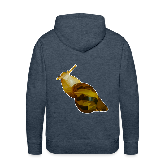 Männer Hoodie Achatina reticulata Low Poly - Jeansblau