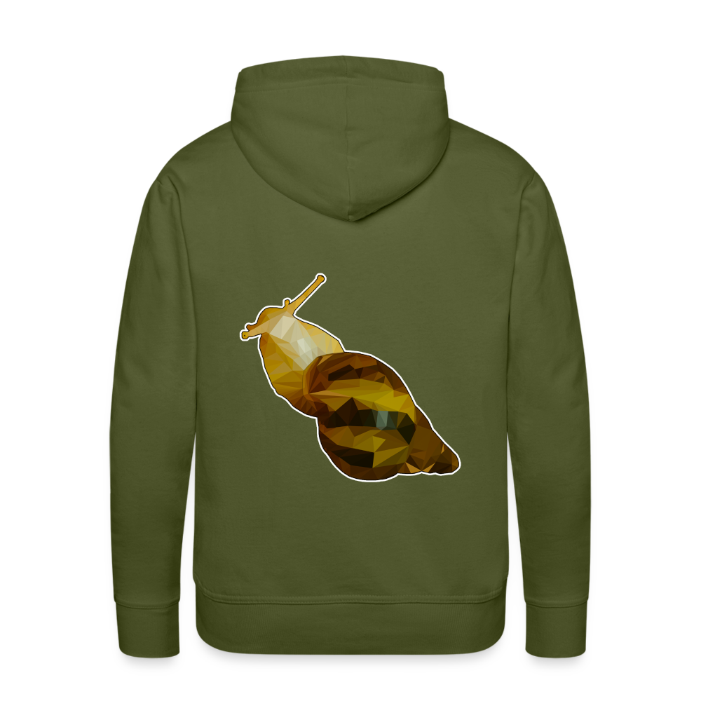 Männer Hoodie Achatina reticulata Low Poly - Olivgrün