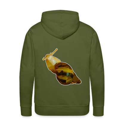 Männer Hoodie Achatina reticulata Low Poly - Olivgrün