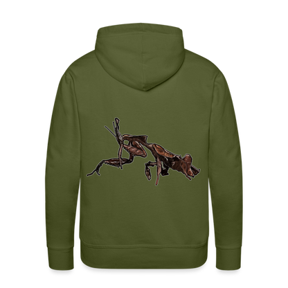 Männer Hoodie Phyllocrania paradoxa female 2 - Olivgrün