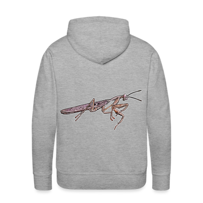 Männer Hoodie Rhombodera kirbyi male - Grau meliert