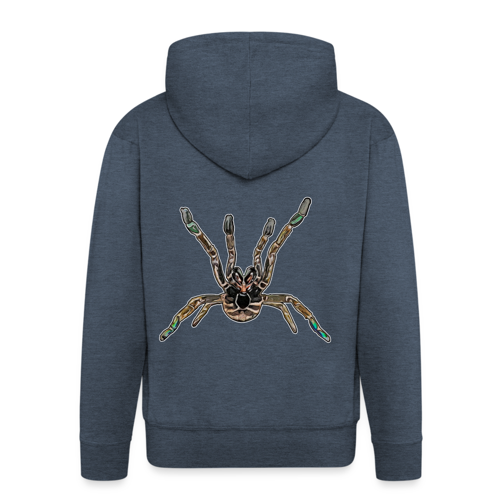 MännerZip-Hoodie Pterinochilus murinus tcf - Jeansblau