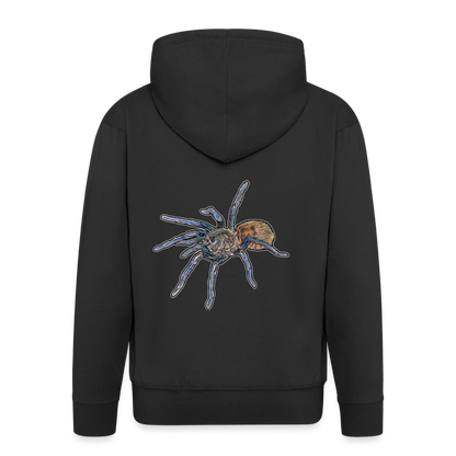 Männer Zip-Hoodie Chromatopelma cyaneopubescens - Schwarz
