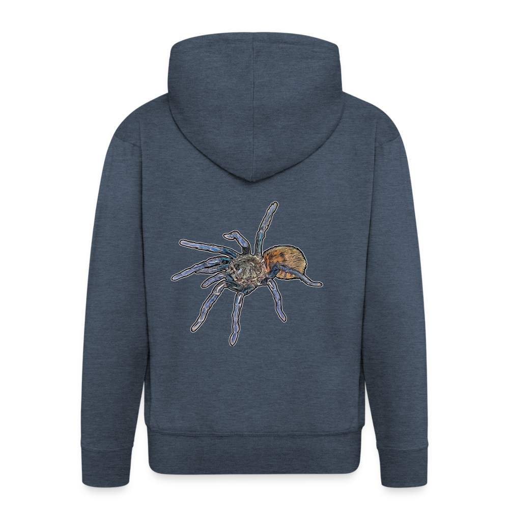 Männer Zip-Hoodie Chromatopelma cyaneopubescens - Jeansblau