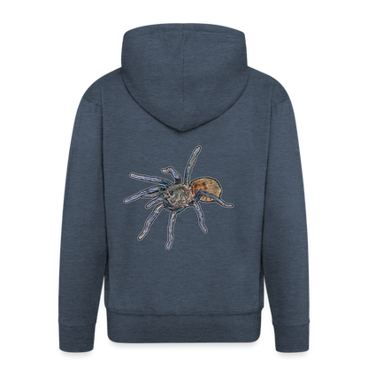Männer Zip-Hoodie Chromatopelma cyaneopubescens - Jeansblau