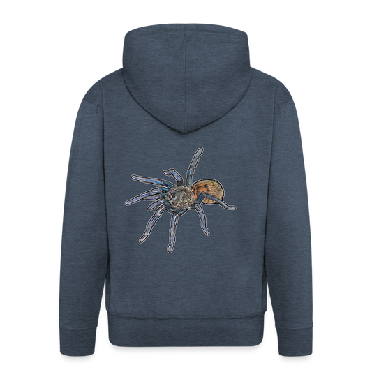 Männer Zip-Hoodie Chromatopelma cyaneopubescens - Jeansblau