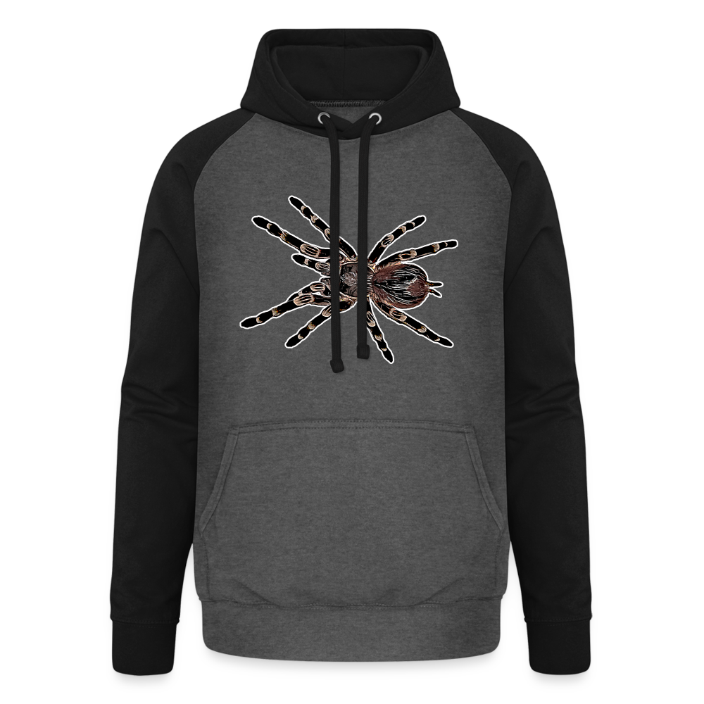Unisex Baseball Hoodie Acanthoscurria geniculata - Graphit/Schwarz