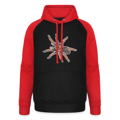 Unisex Baseball Hoodie Brachypelma emilia - Schwarz/Rot