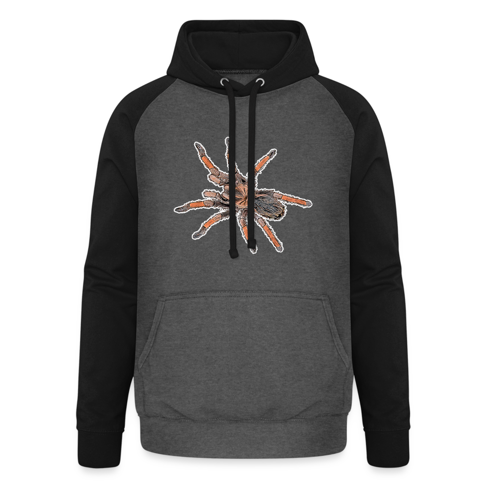 Unisex Baseball Hoodie Brachypelma emilia - Graphit/Schwarz